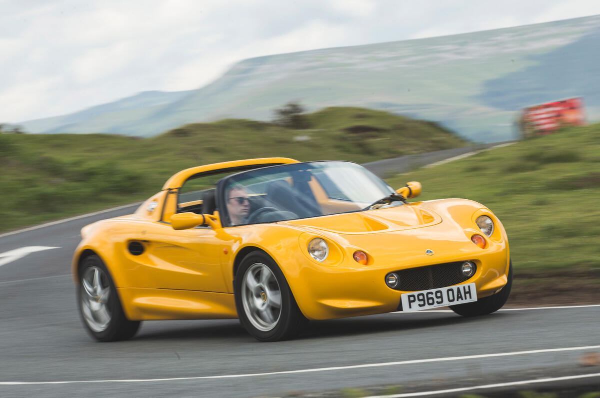 98 lotus elise front cornering