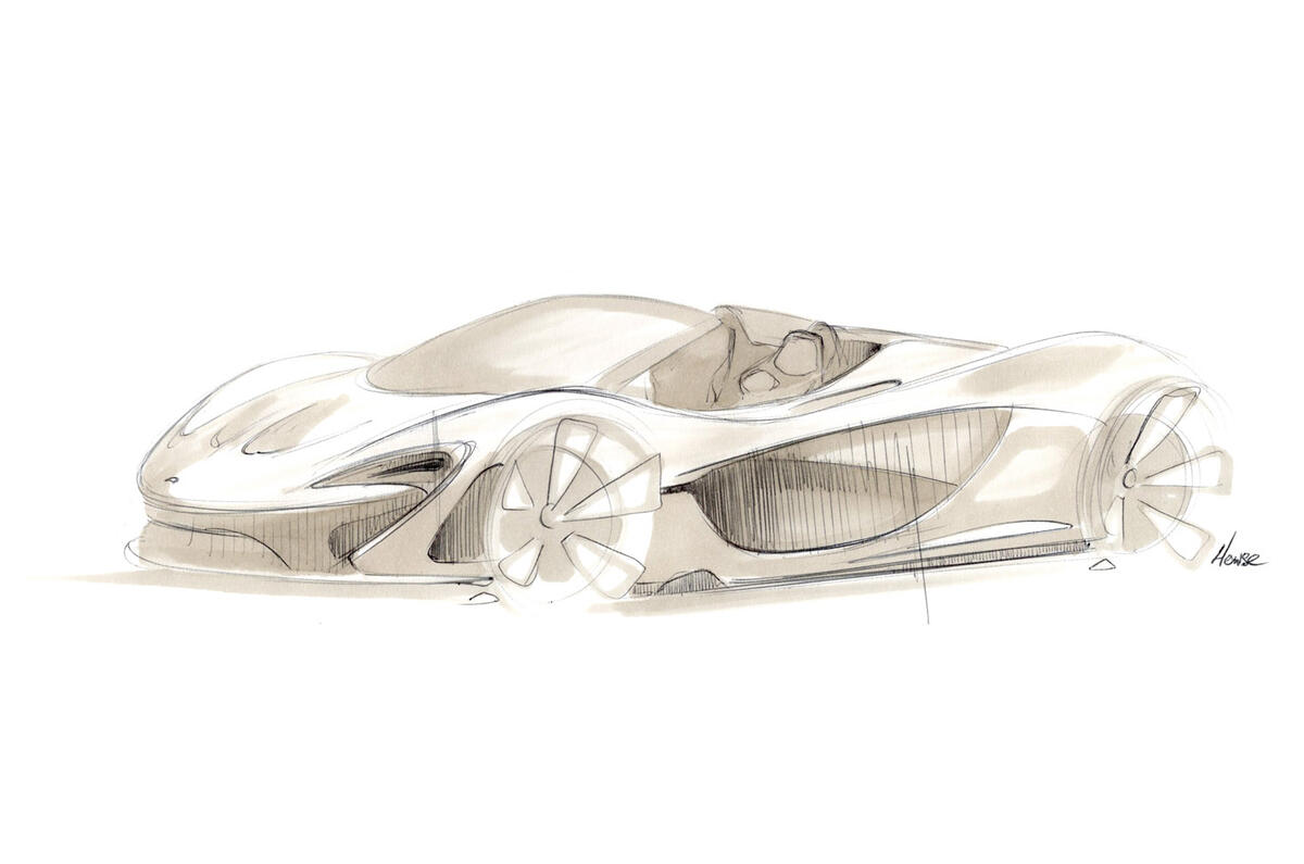 98 mclaren p1 spider front quarter sketch 98 mclaren p1 spider front quarter sketch