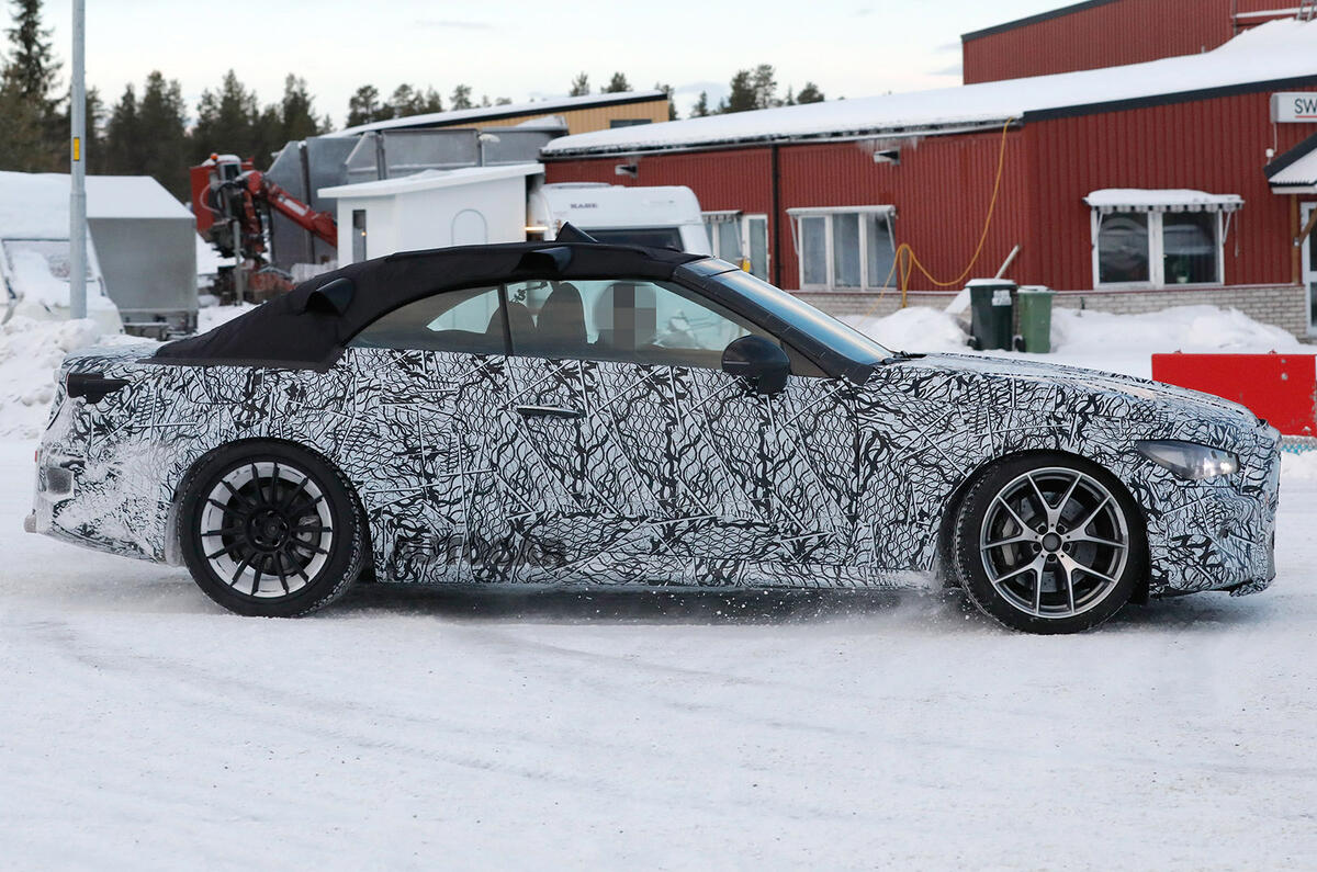 98 Mercedes CLE spy images 2022 side pan