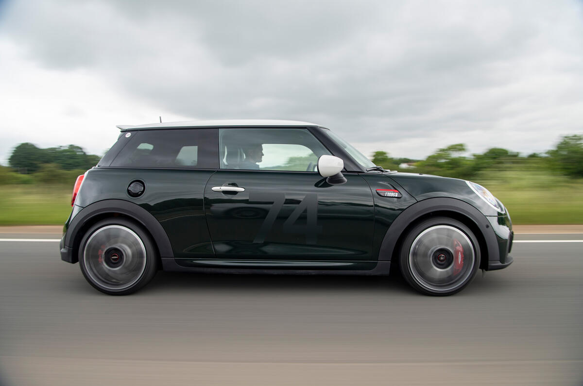 98 Mini JCW anniversary official images tracking side