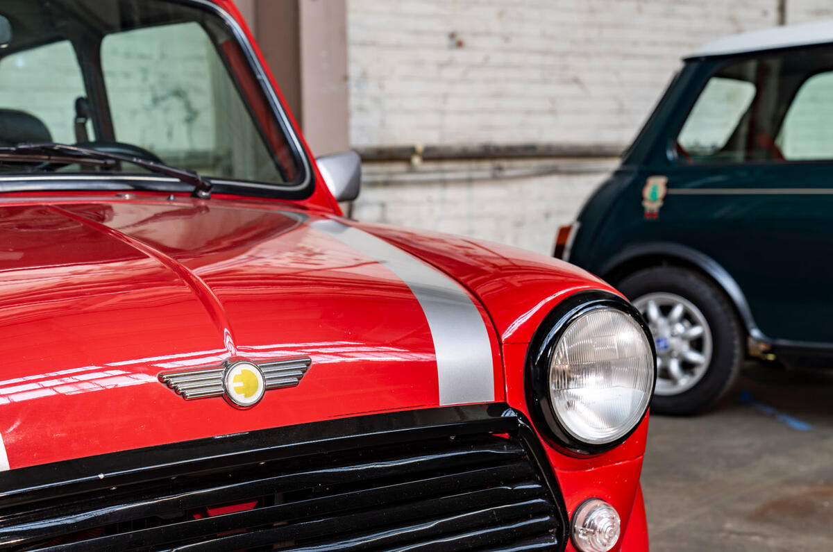 98 Mini to electrify classics official 2022 nose badge