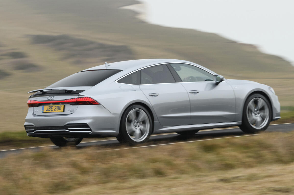 98 nearly new buying guide Audi A7 tracking rear 98 nearly new buying guide Audi A7 tracking rear