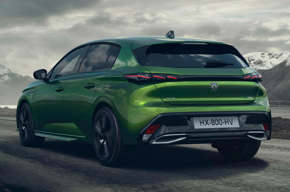 98 Peugeot 308 2021 official reveal images hero rear 98 Peugeot 308 2021 official reveal images hero rear