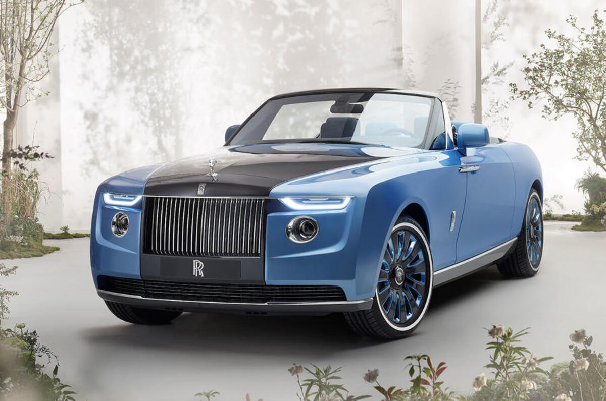 98 rolls royce boat tail 2021 official reveal front