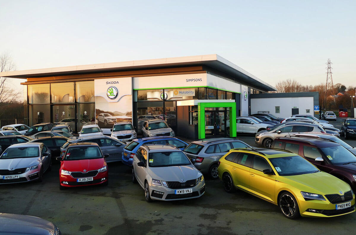 98 Simpson Skoda dealership exterior