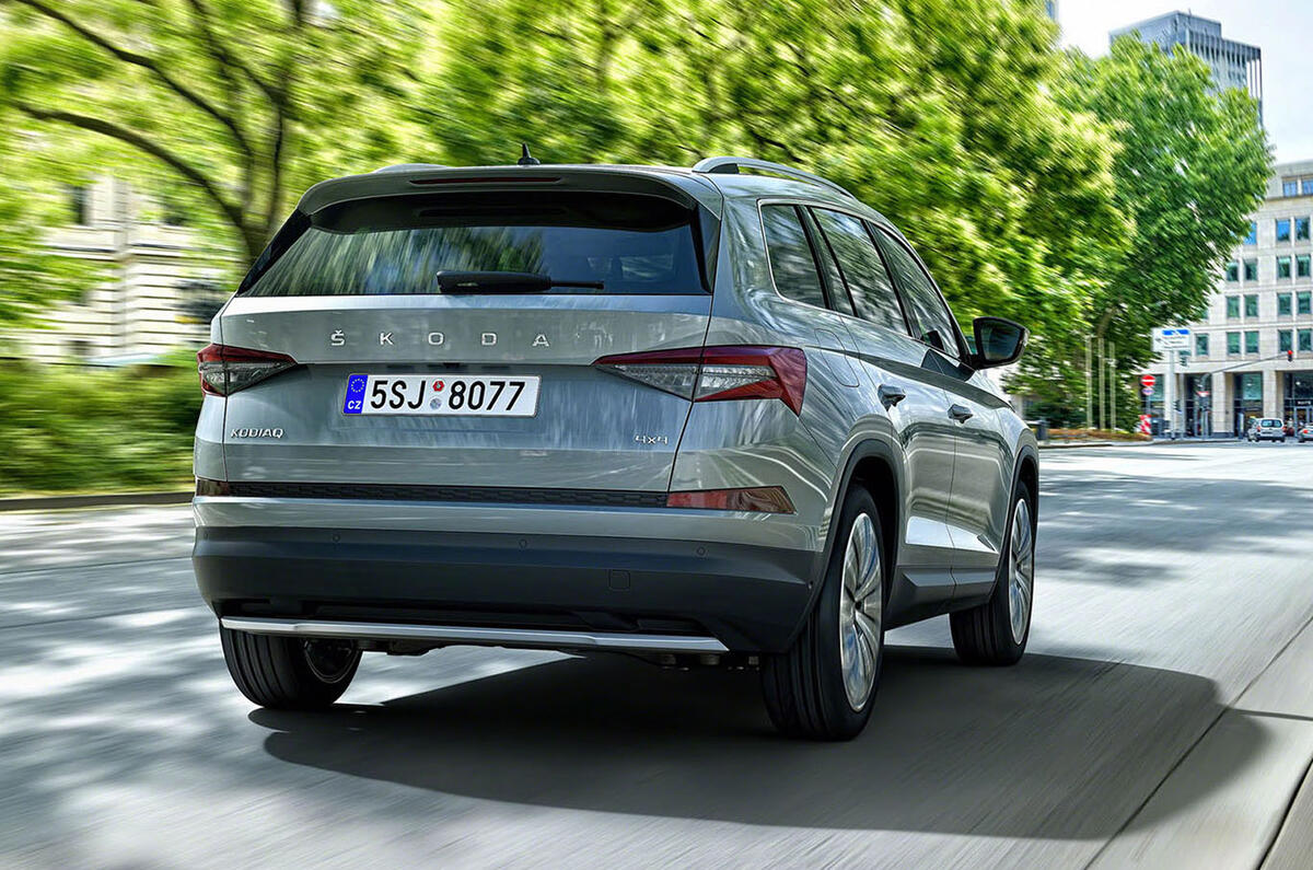 98 Skoda Kodiaq MY2021 facelift official images tracking tracking rear