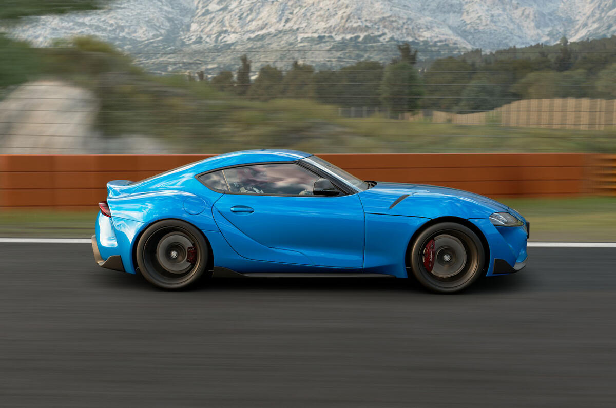 Toyota Supra simulator road test - side