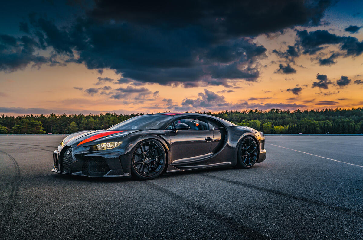 98 Bugatti Chiron static sunset