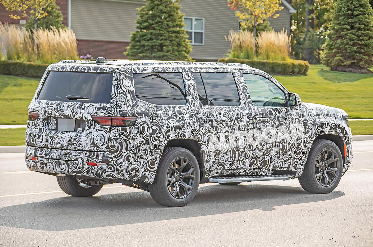 Jeep Grand Wagoneer spy images - side Jeep Grand Wagoneer spy images - side