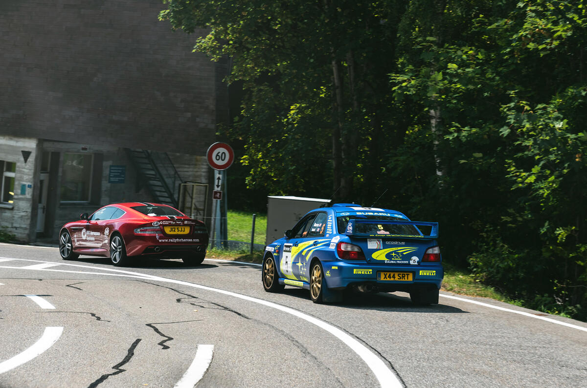Rally for Heroes - Aston Martin Vantage and Subaru
