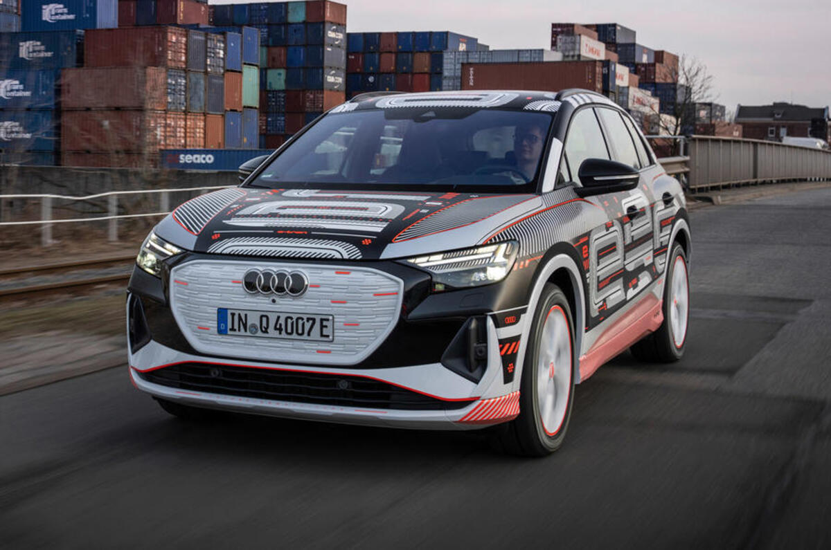 99 audi q4 etron 2021 prototype drive hero front 99 audi q4 etron 2021 prototype drive hero front