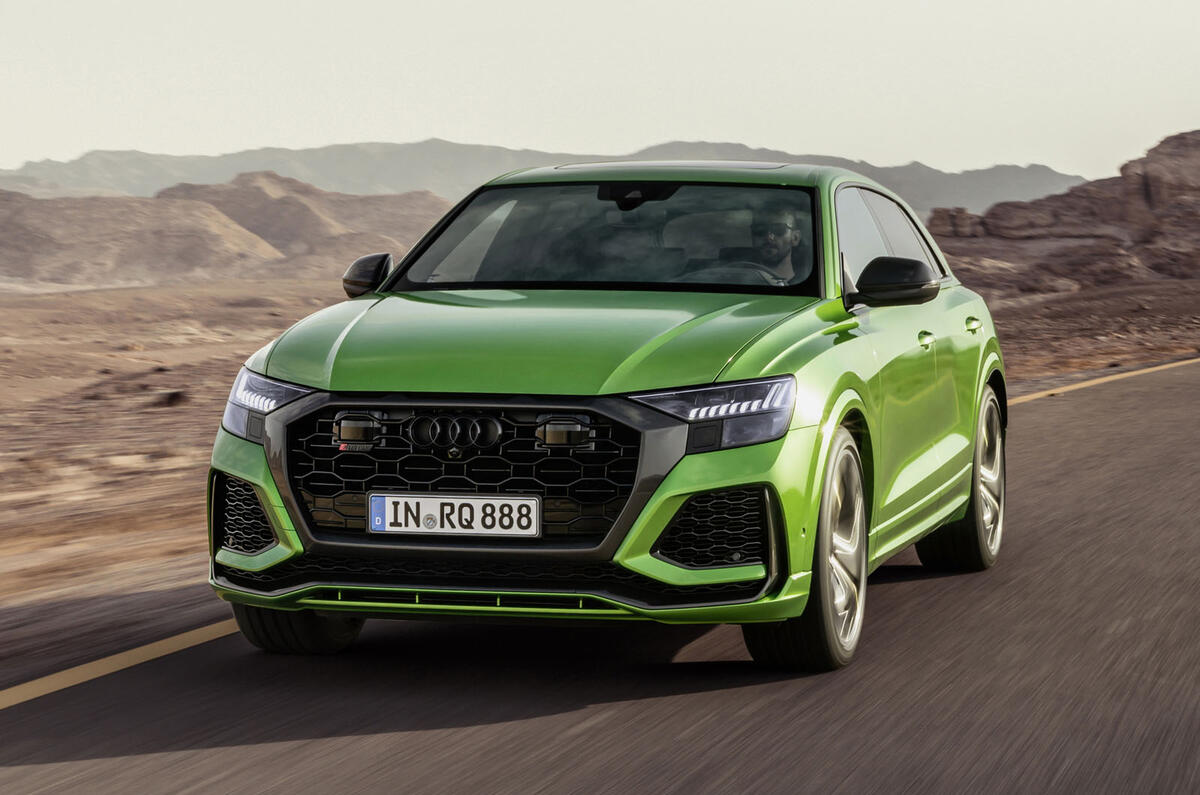 Audi RS Q8 2020 official reveal photos - tracking front