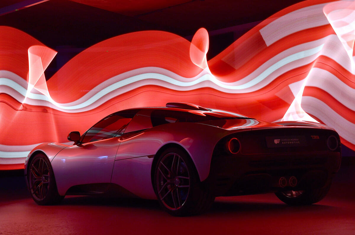 99 GMA T33 2022 reveal Autocar images light paint rear 99 GMA T33 2022 reveal Autocar images light paint rear