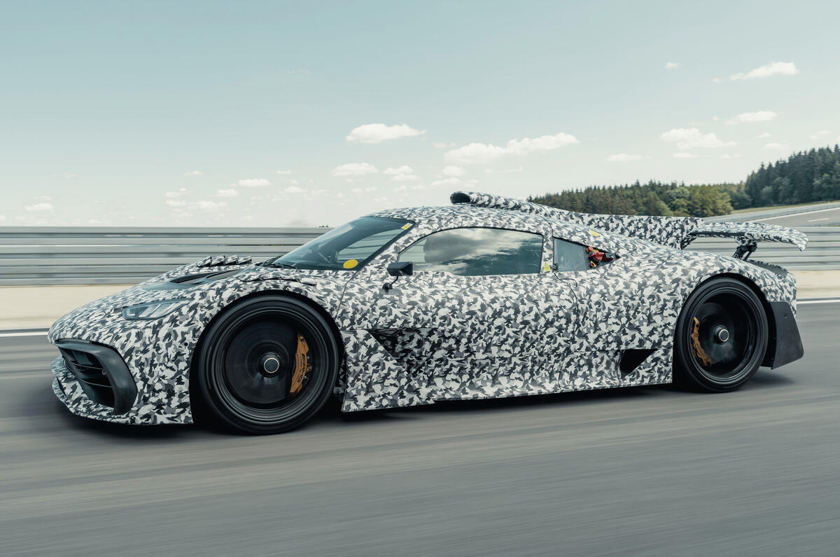 Mercedes-AMG One official camouflaged tracking images - front Mercedes-AMG One official camouflaged tracking images - front