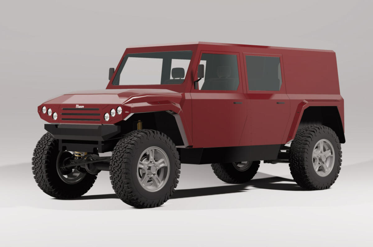 99 Munro EV electric vehicle render official red