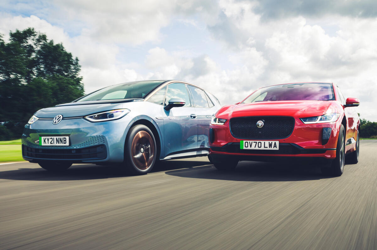 99 New VW ID3 vs used Jag I Pace lead