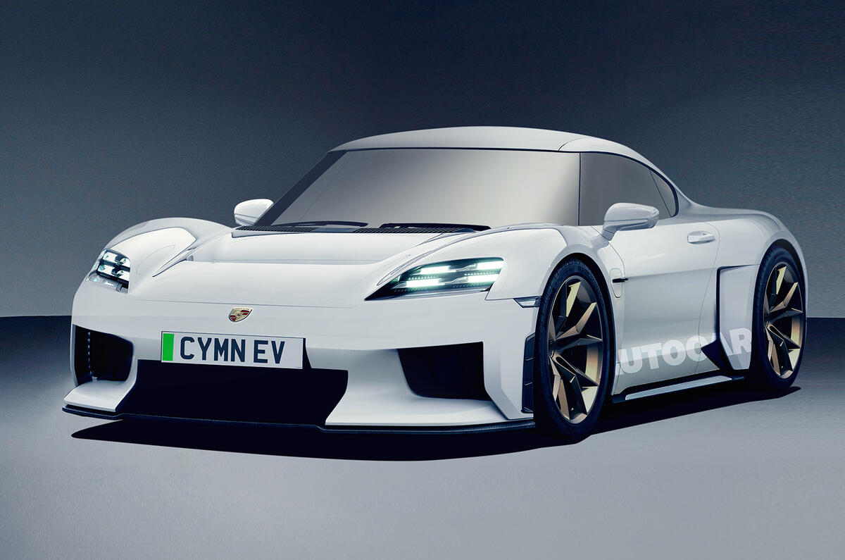 99 Porsche Cayman EV render imagined by Autocar