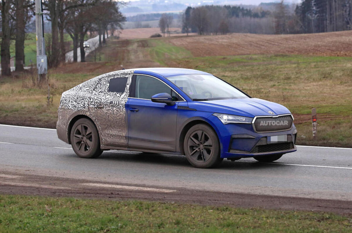 99 skoda enyaq coupe spies winter 2020 front 99 skoda enyaq coupe spies winter 2020 front