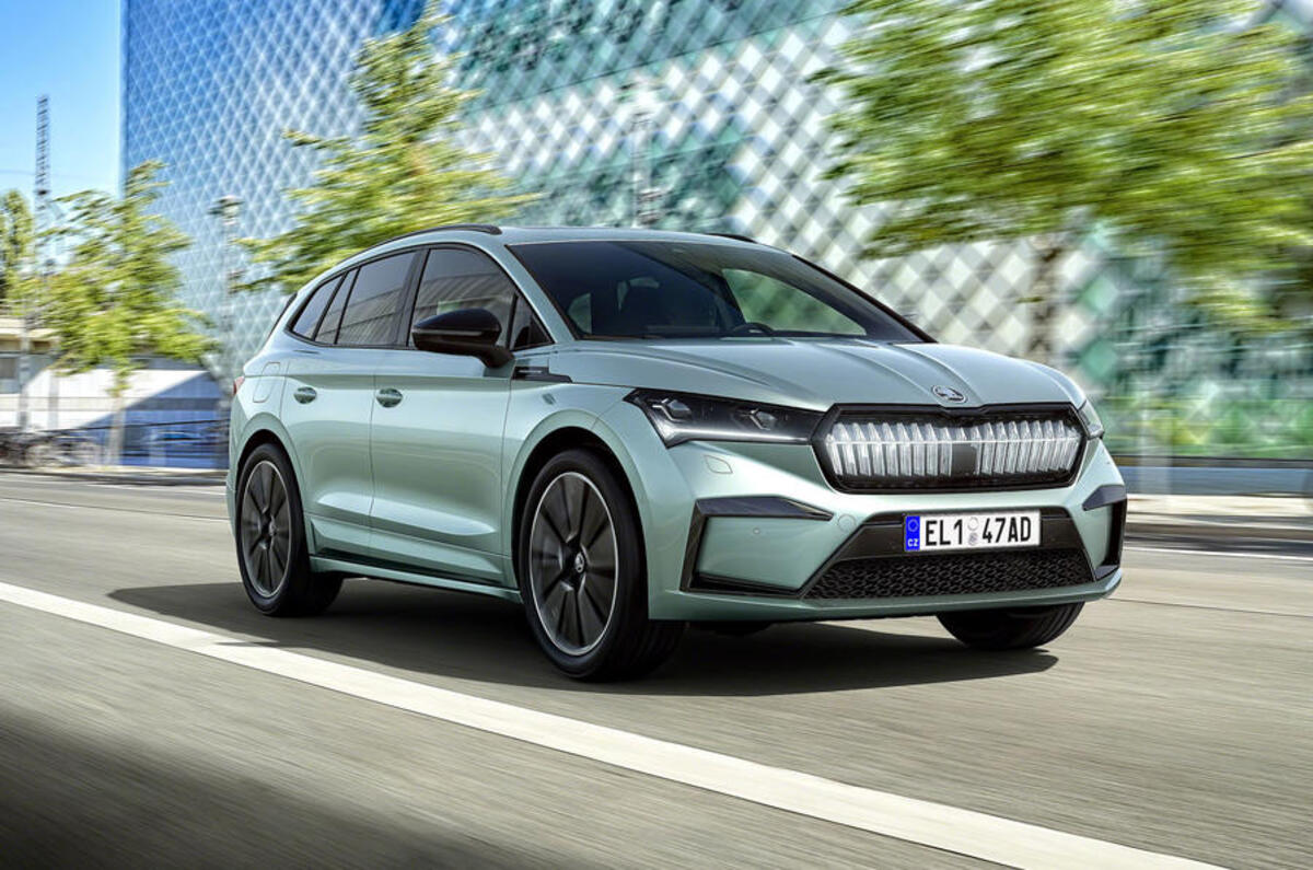 99 skoda enyaq official reveal tracking front