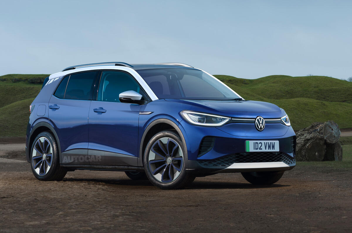 99 Volkswagen ID2 render imagined by Autocar lead