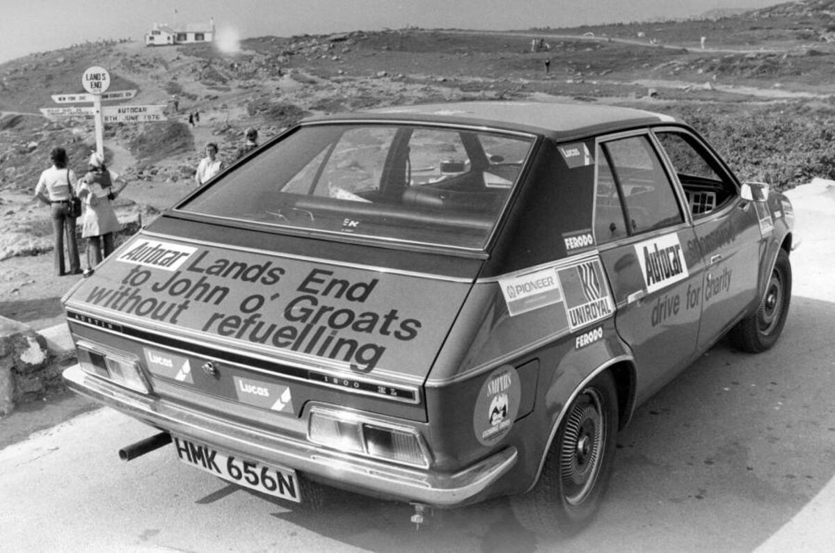 Land’s End to John O-Groats on one tank, 10 July 1976