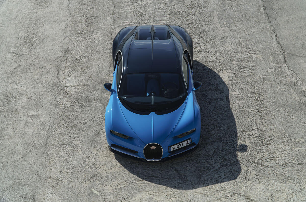 Bugatti Chiron aerial