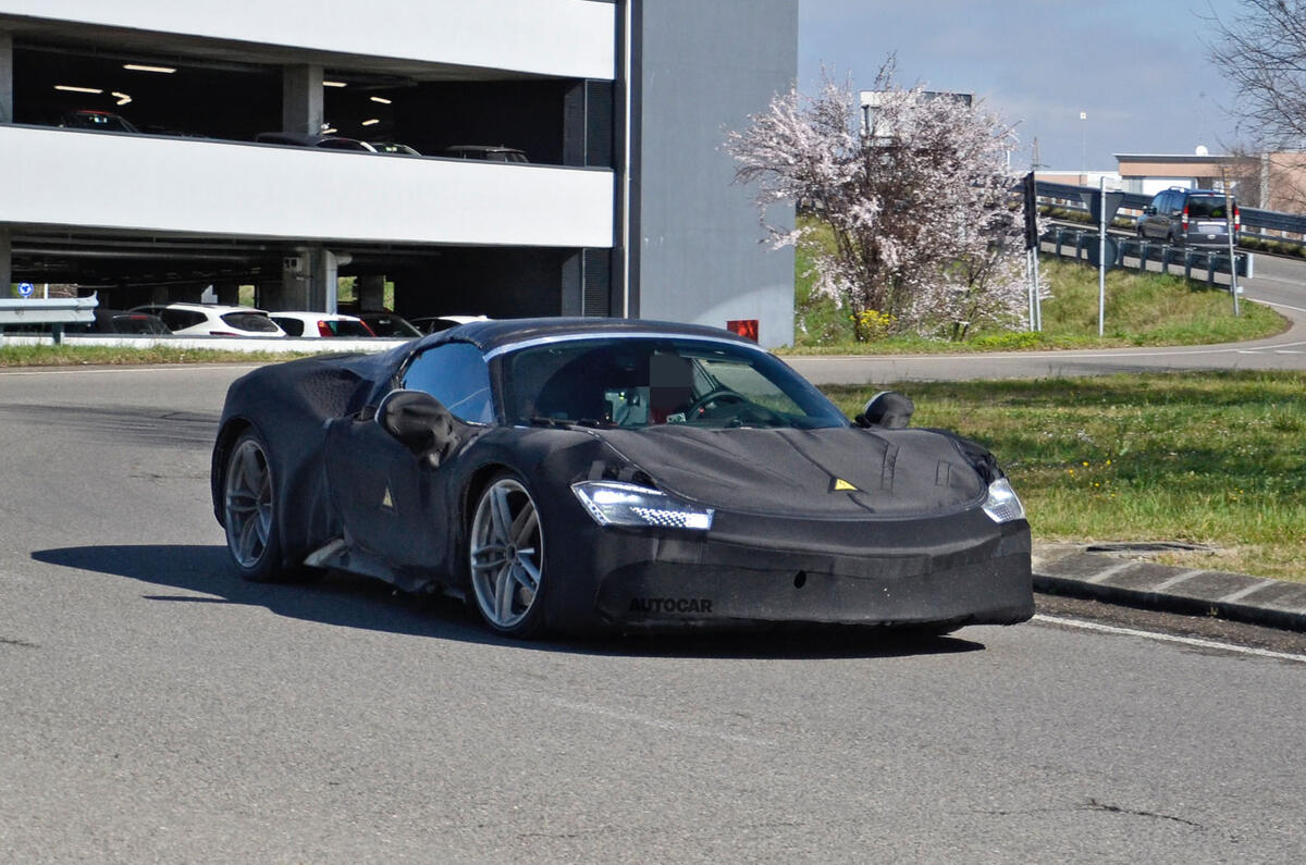 2021 Ferrari SF90 Stradale convertible spy shot 2021 Ferrari SF90 Stradale convertible spy shot