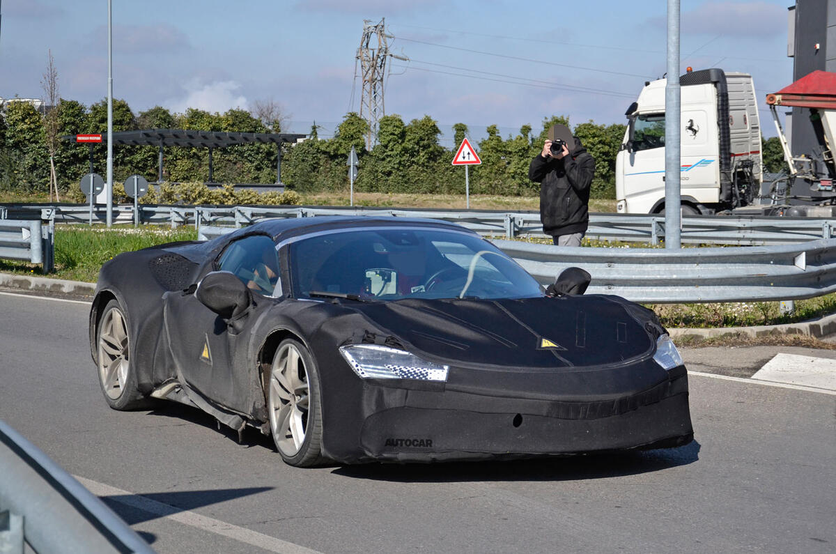 2021 Ferrari SF90 Stradale convertible spy shot 2021 Ferrari SF90 Stradale convertible spy shot