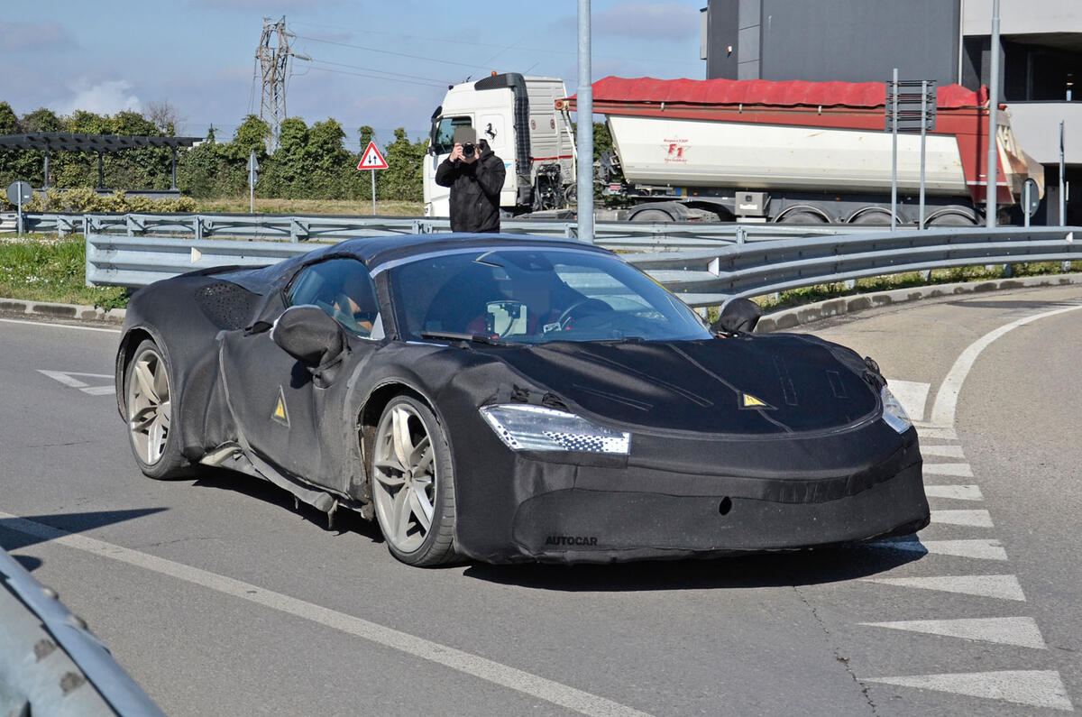 2021 Ferrari SF90 Stradale convertible spy shot 2021 Ferrari SF90 Stradale convertible spy shot