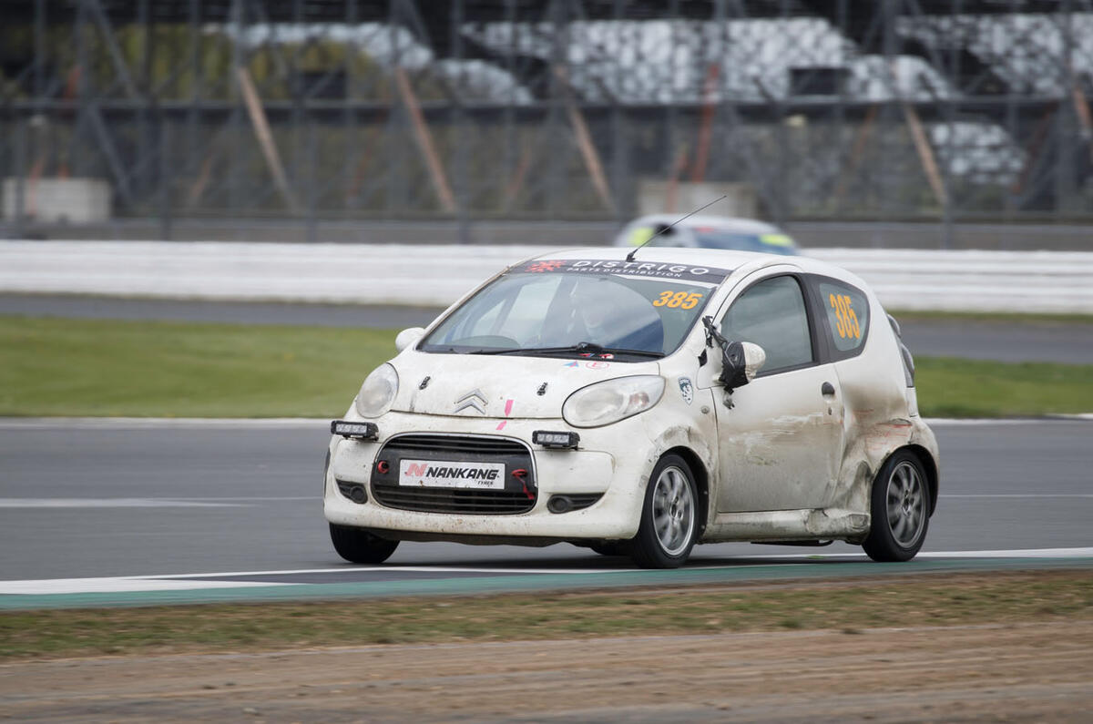 Citroen C1 racing at Silverstone