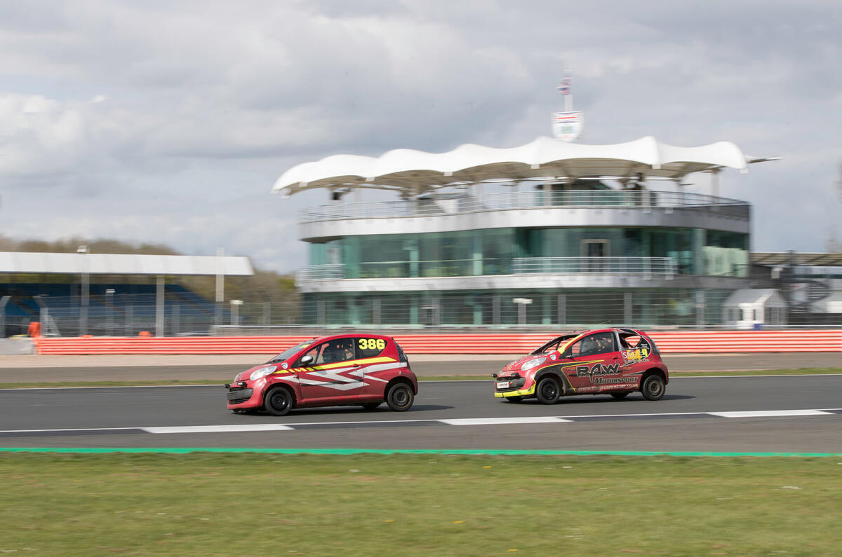Citroen C1 racing at Silverstone