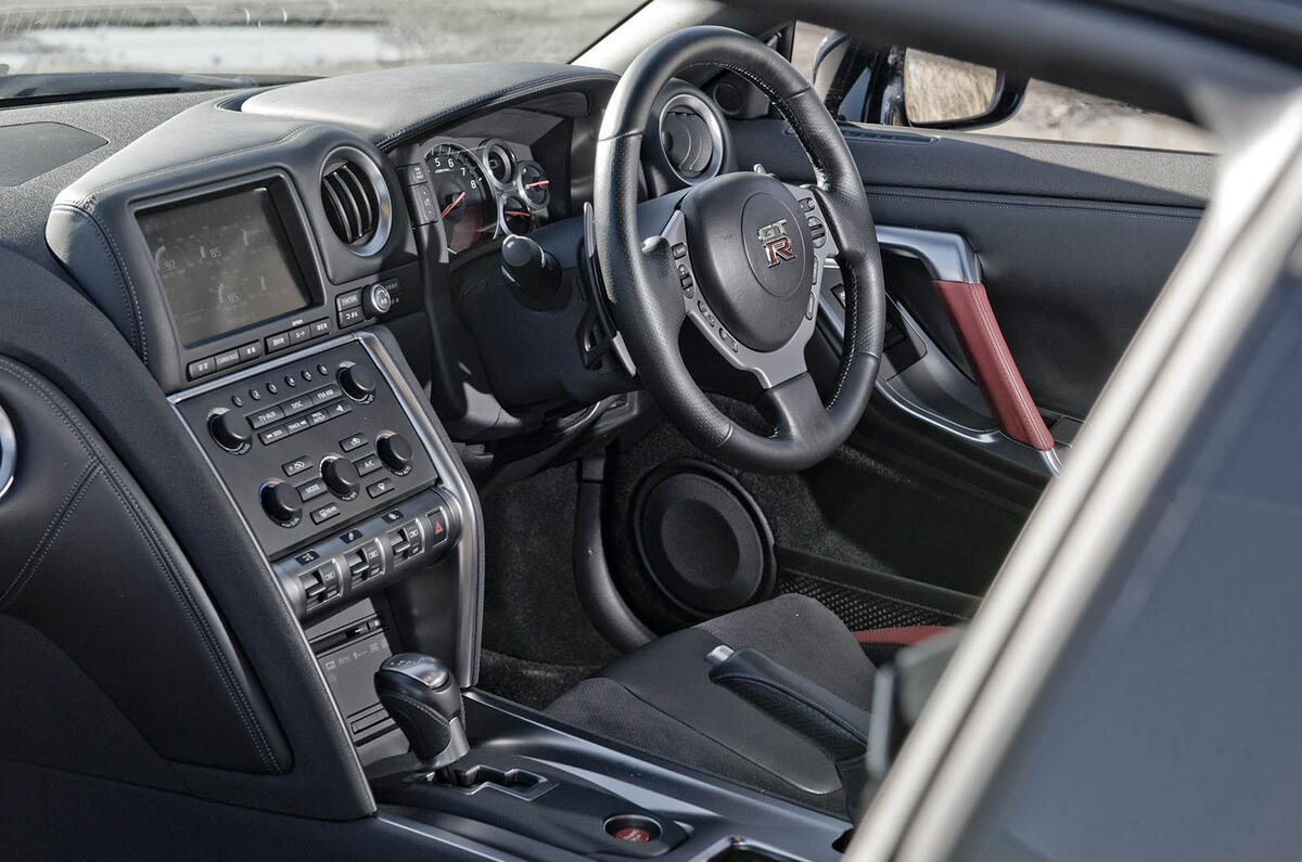 Nissan GT-R interior and steering wheel