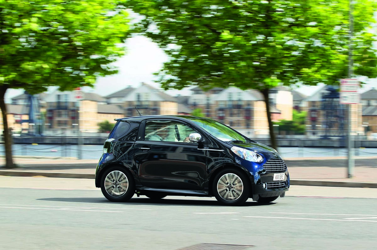 Aston Martin Cygnet driving - side