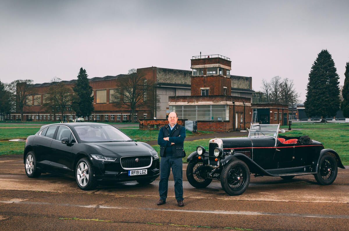 Dan Geoghegan with Jaguar I-Pace and Alvis Roadster