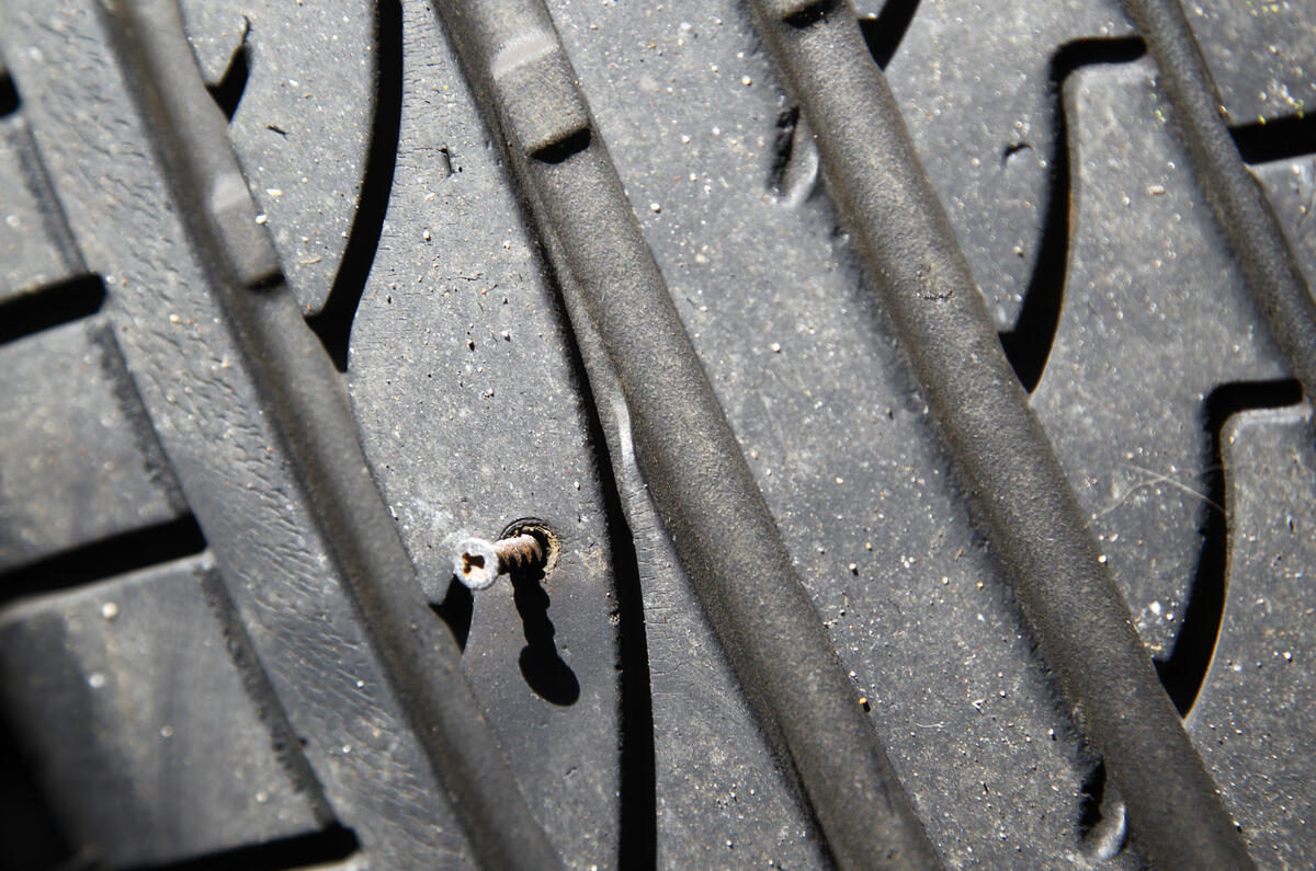 Nail in tyre
