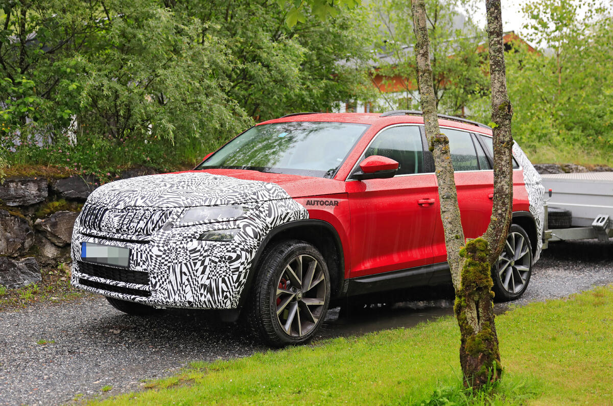 2021 Skoda Kodiaq vRS prototype - front 2021 Skoda Kodiaq vRS prototype - front