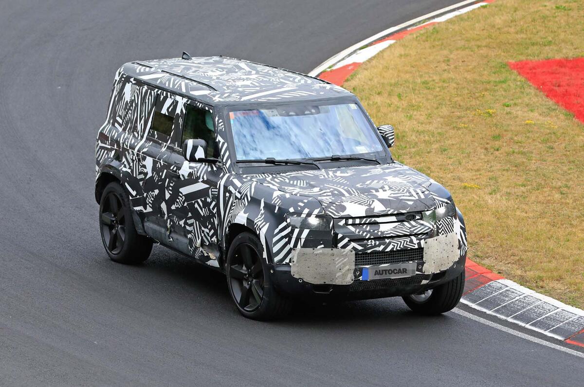 2020 Land Rover Defender testing at Nurburgring
