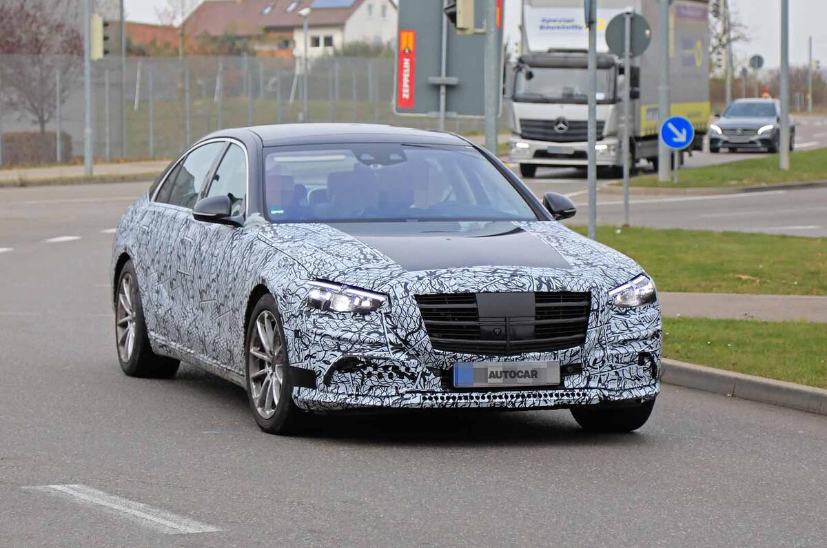 Mercedes S-Class spyshots new front 3/4