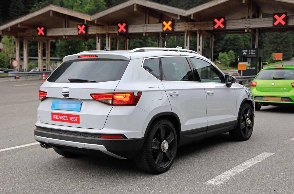 Disguised Seat Ateca rear three quarters