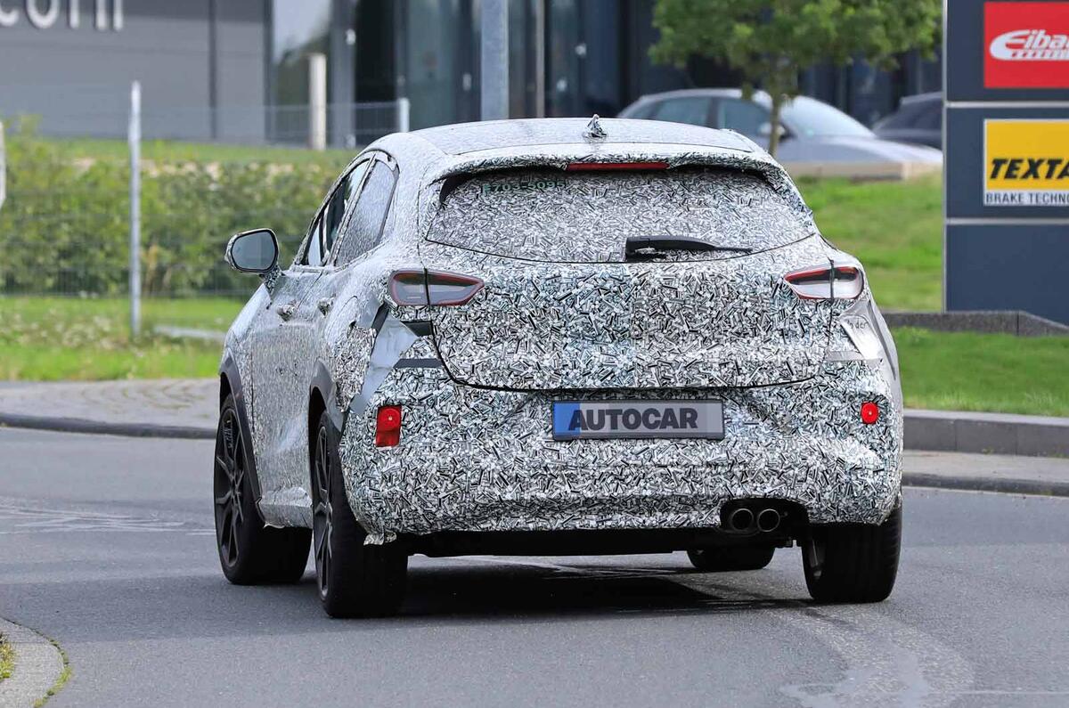 Ford Puma ST spies rear road