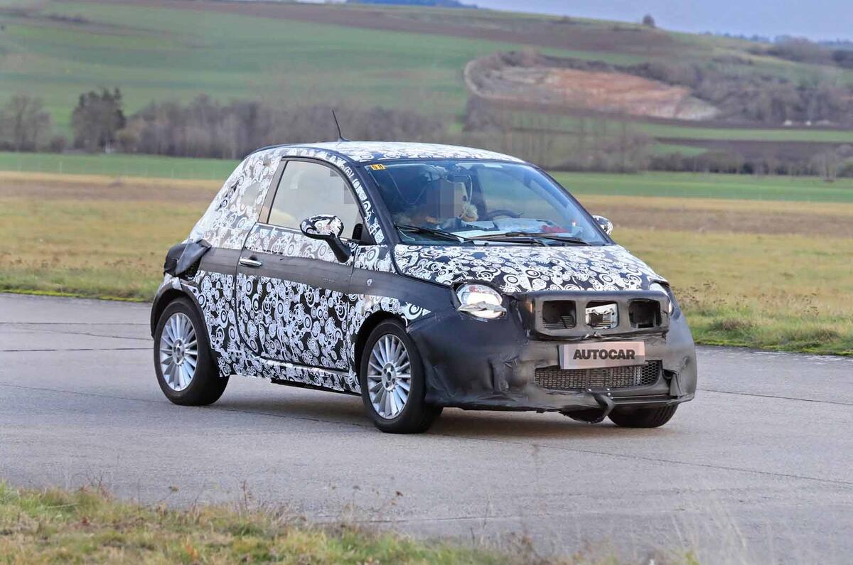 Fiat 500e new spies front