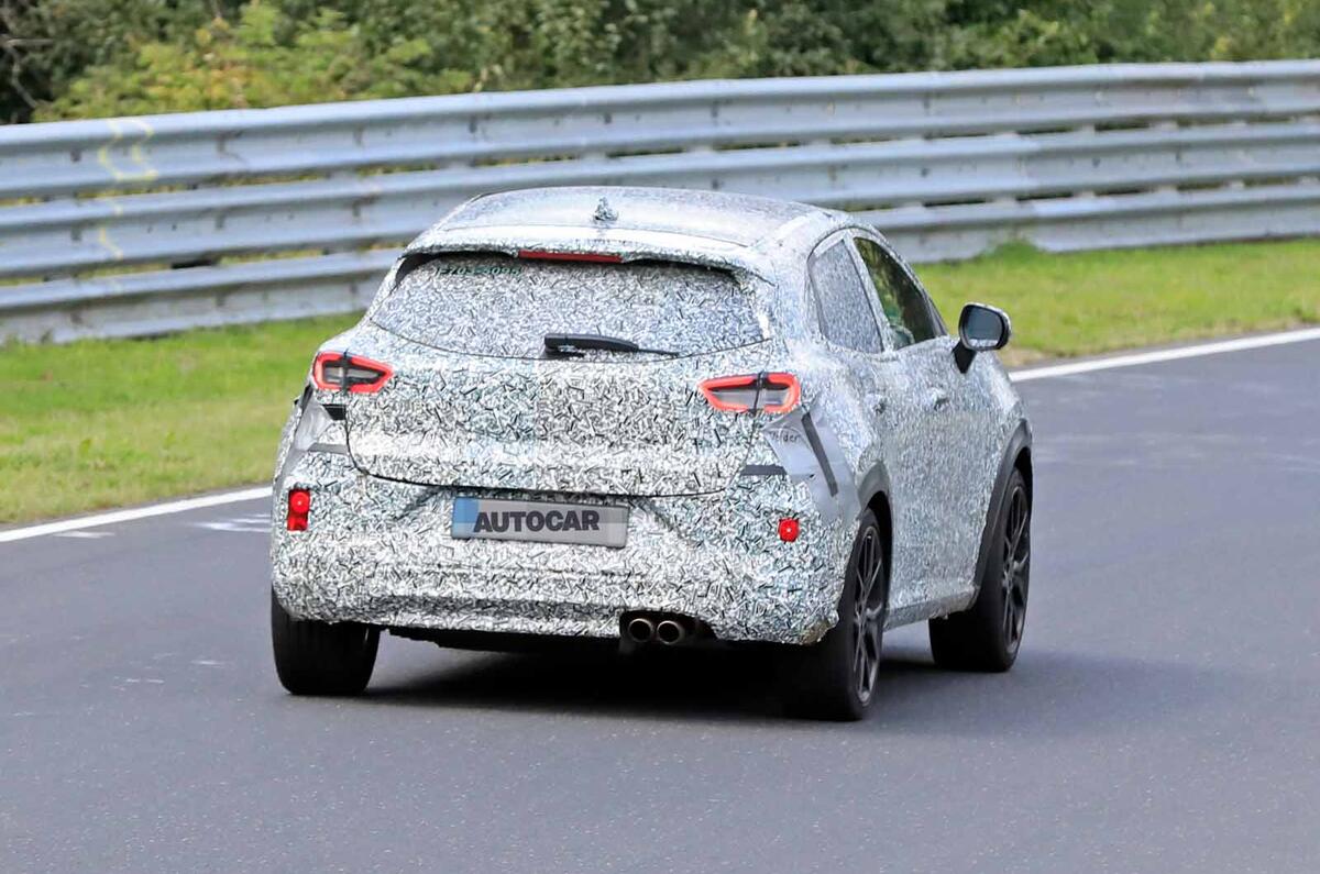 Ford Puma ST spies rear track