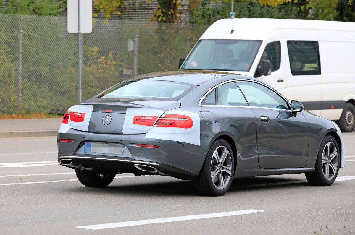 new 2020 mercedes e class coupe testing autocar different stage designs