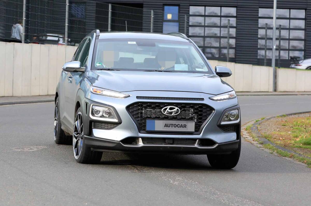 Hyundai Kona N spyshots front close
