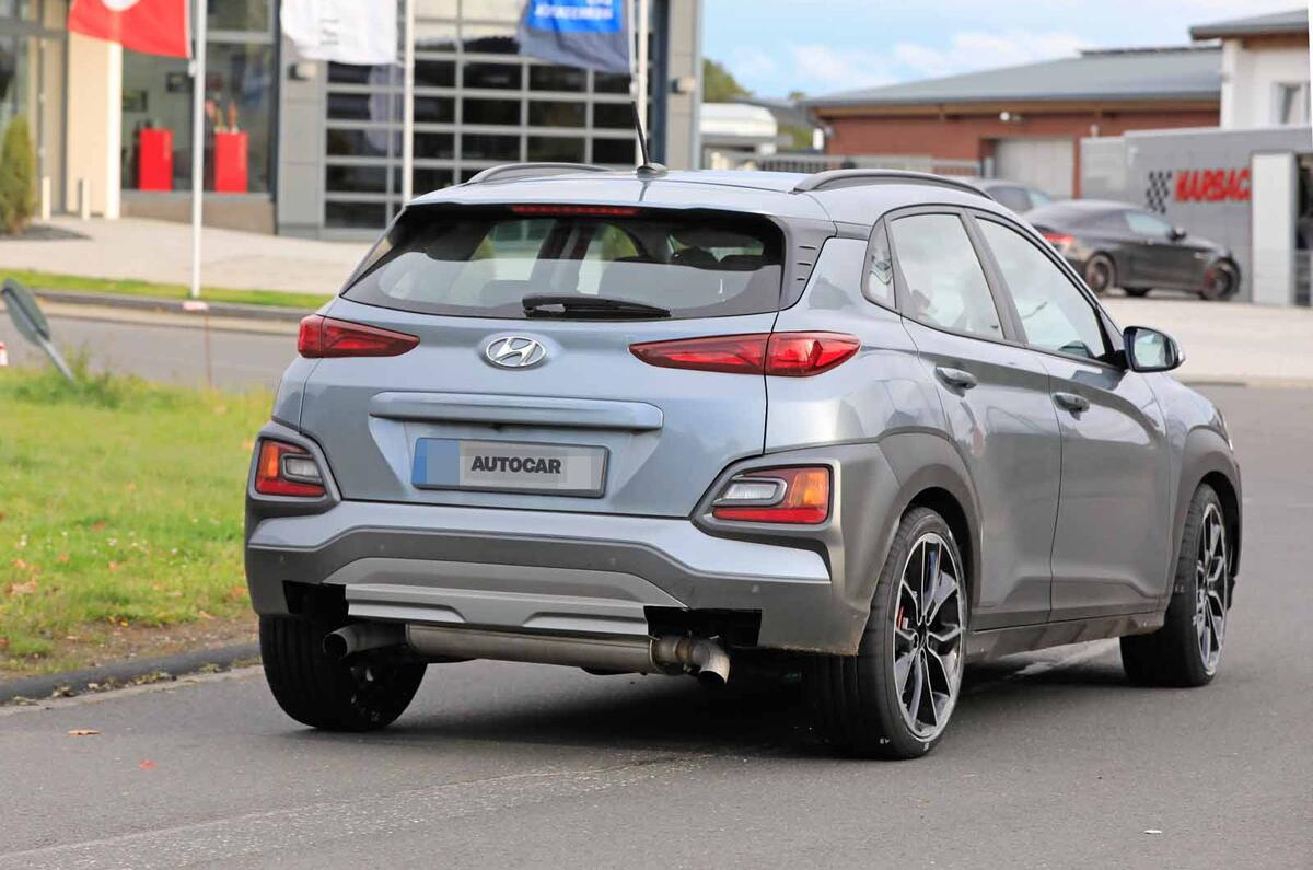 Hyundai Kona N spyshots rear