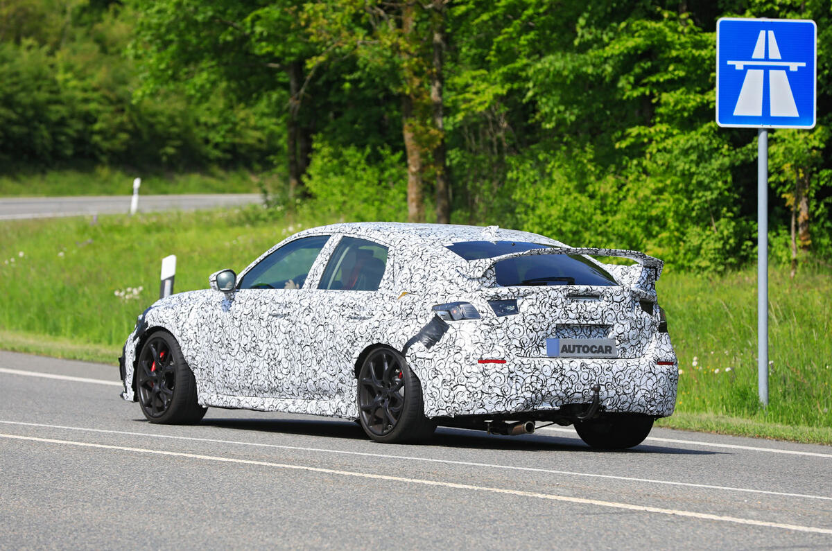 2022 Honda Civic Type R prototype - rear 2022 Honda Civic Type R prototype - rear