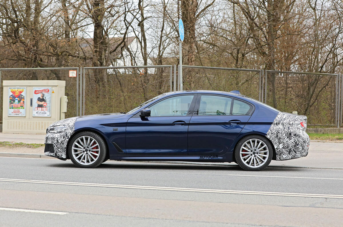 2021 BMW 5 Series saloon prototype - side