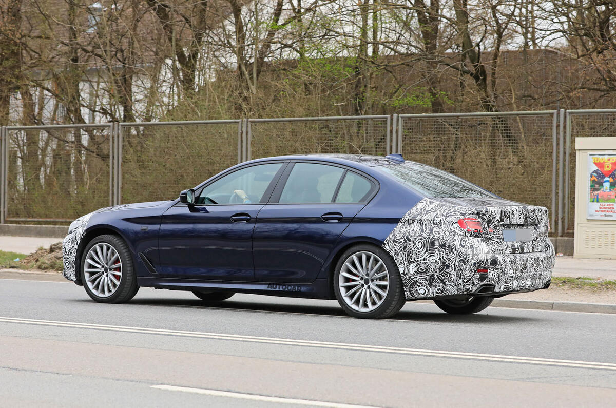 2021 BMW 5 Series saloon prototype - rear