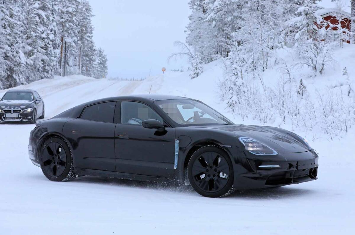 Porsche Taycan spies winter testing