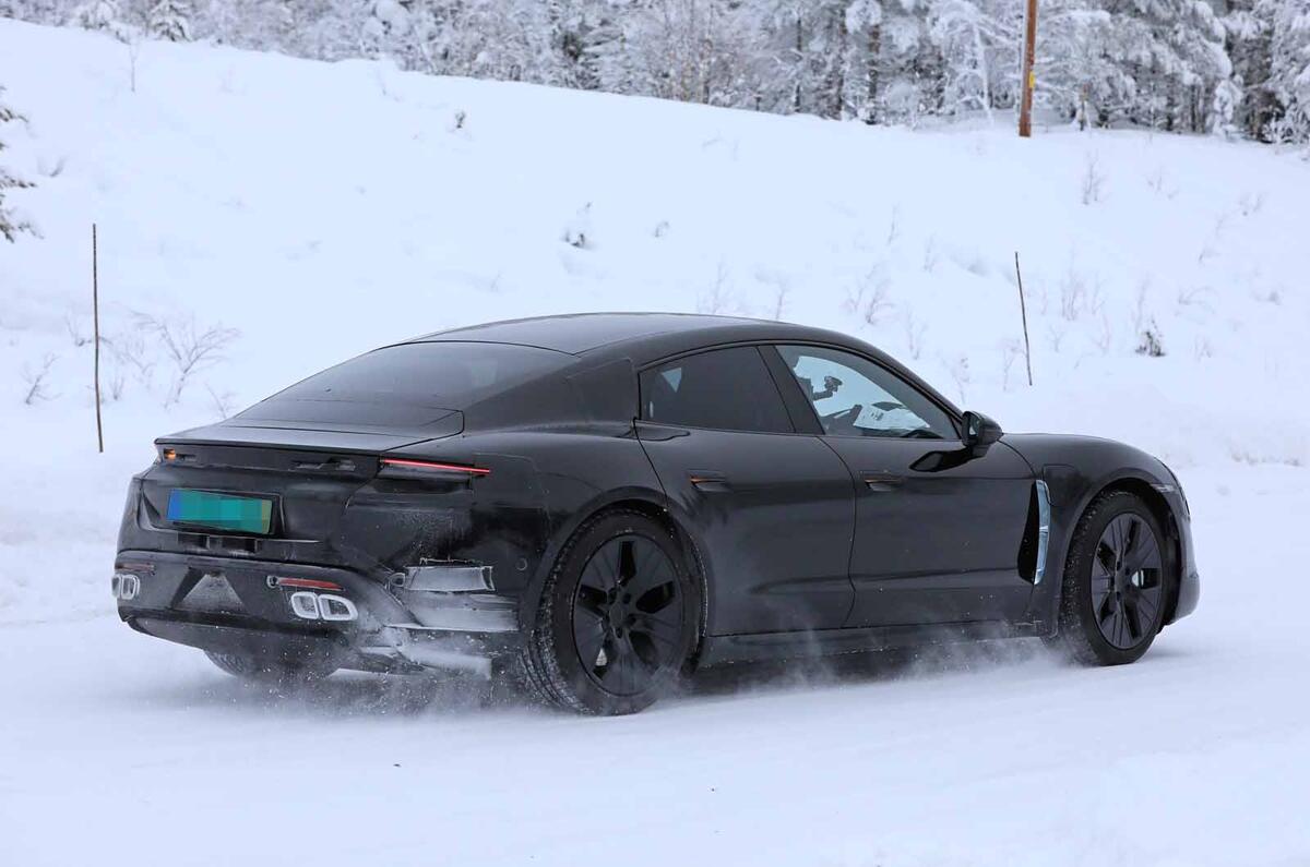 Porsche Taycan spies winter testing
